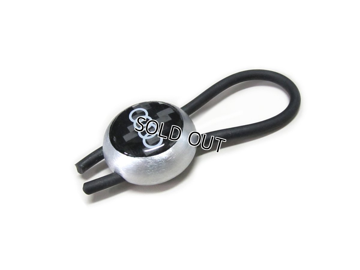 画像2: AUDI カーボンファイバー キータグ(AUDI Carbon fiber key tag) (2)
