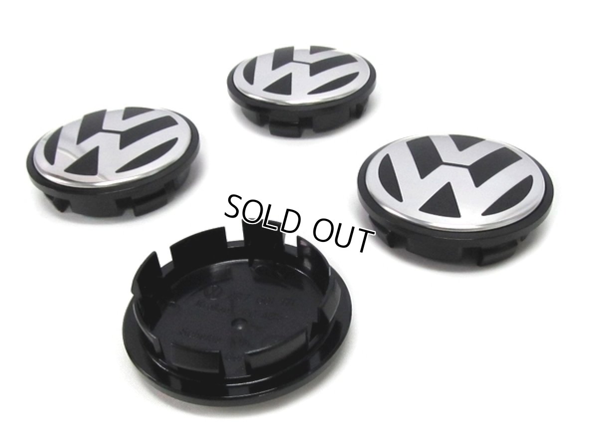 画像2: VW ホイールセンターキャップ (ブラック/クロム) 65Φ 1pc (2)