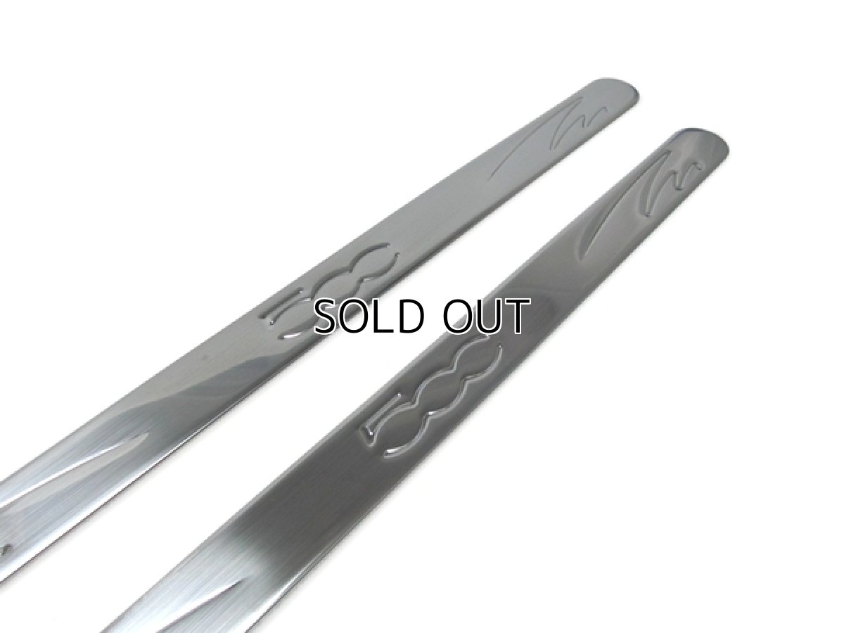 画像3: OMTEC ステンレスドアシルプレート 2pcs for FIAT500/ABARTH500 (3)