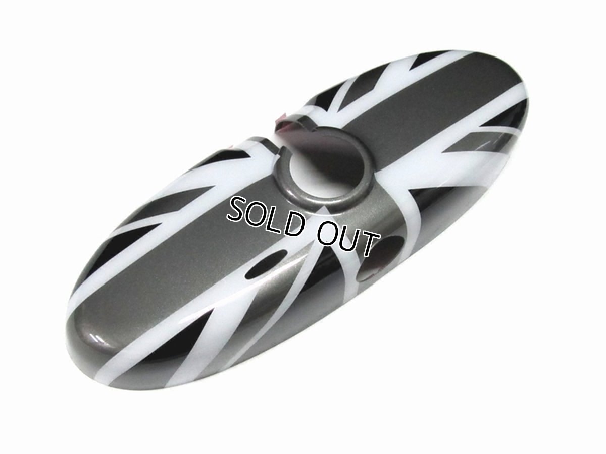 画像2: MINI ルームミラーカバー (ブラックユニオンジャック) for R55/56/57/60,R50/52/53(M/C後) (2)