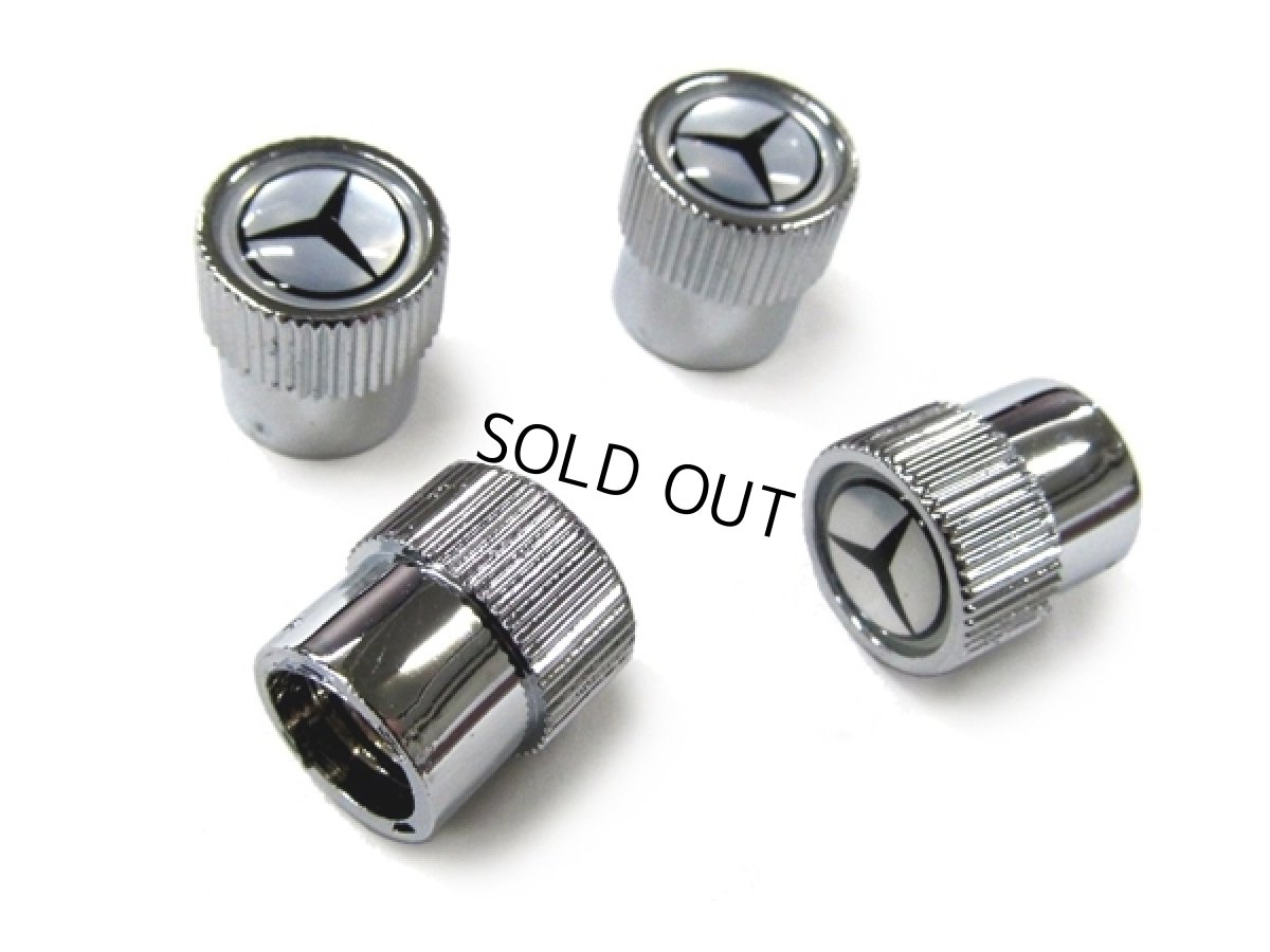 画像2: BENZ バルブキャップ シルバー (BENZ VALVE STEM CAPS SILVER) (2)