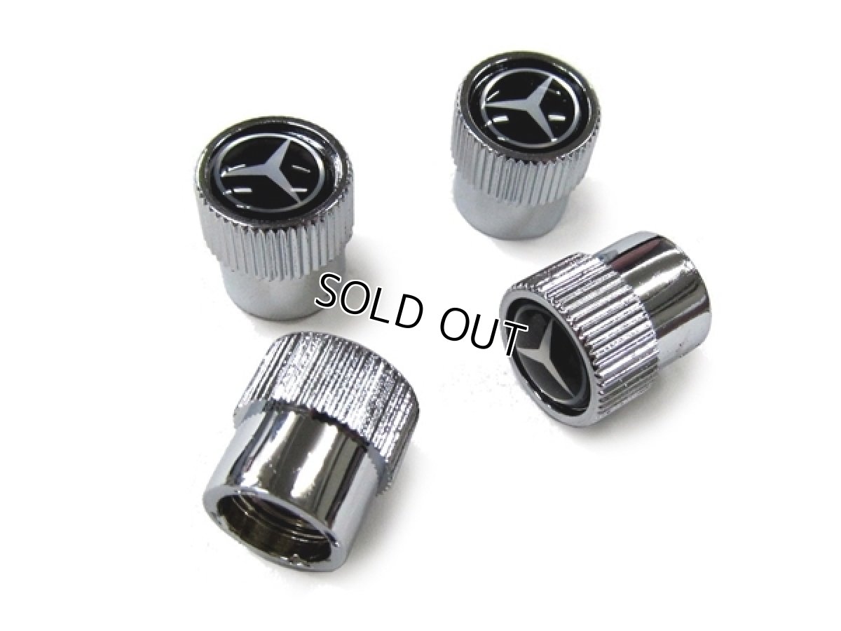画像2: BENZ バルブキャップ ブラック (BENZ VALVE STEM CAPS BLACK) (2)