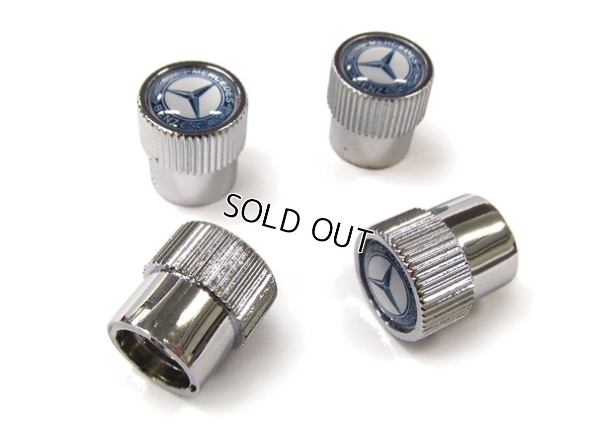 画像2: BENZ バルブキャップ ブルー (BENZ VALVE STEM CAPS BLUE LAUREL) (2)