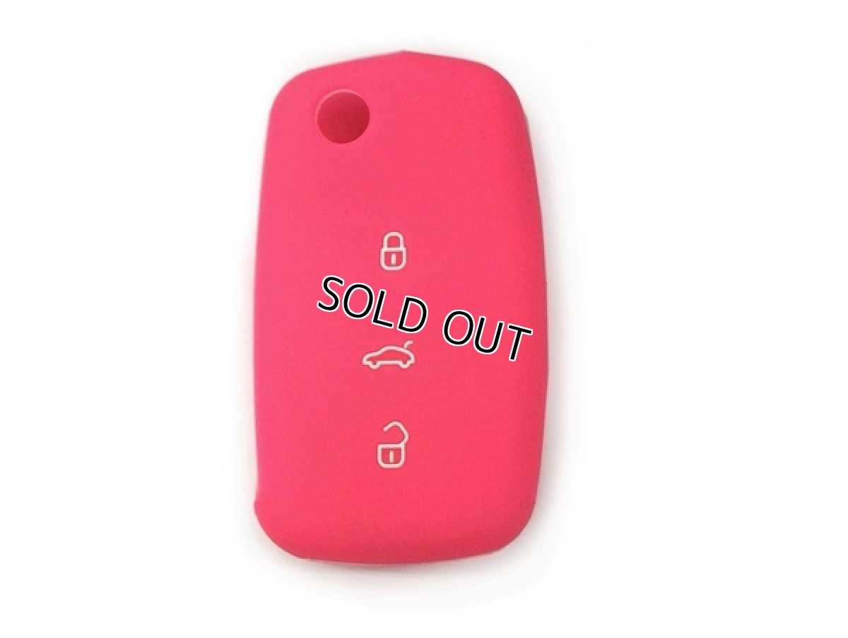 画像2: US VW純正 シリコンキーカバー VWロゴ (ピンク) (2)