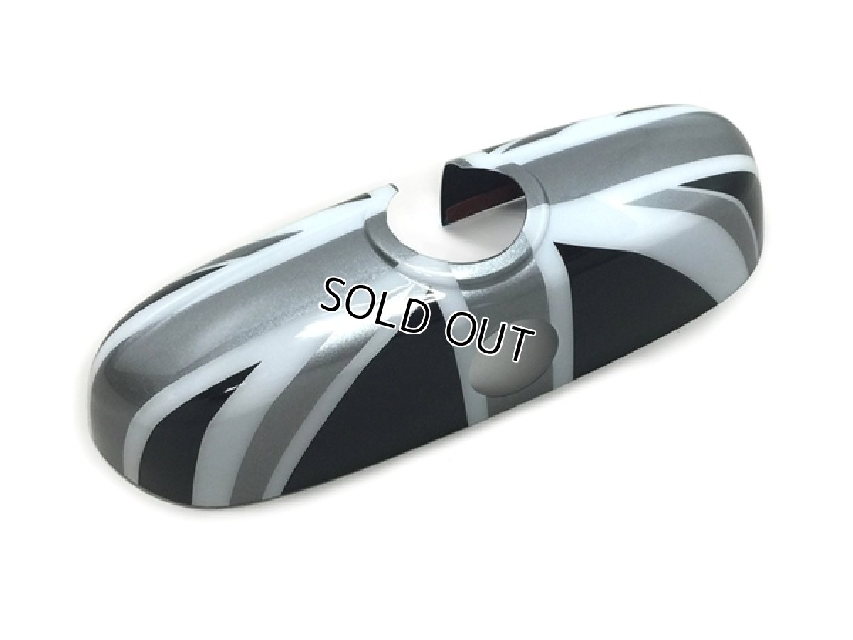 画像2: MINI F56/F55/F54 ルームミラーカバー(ブラックユニオンジャック) アラーム付車用 (2)