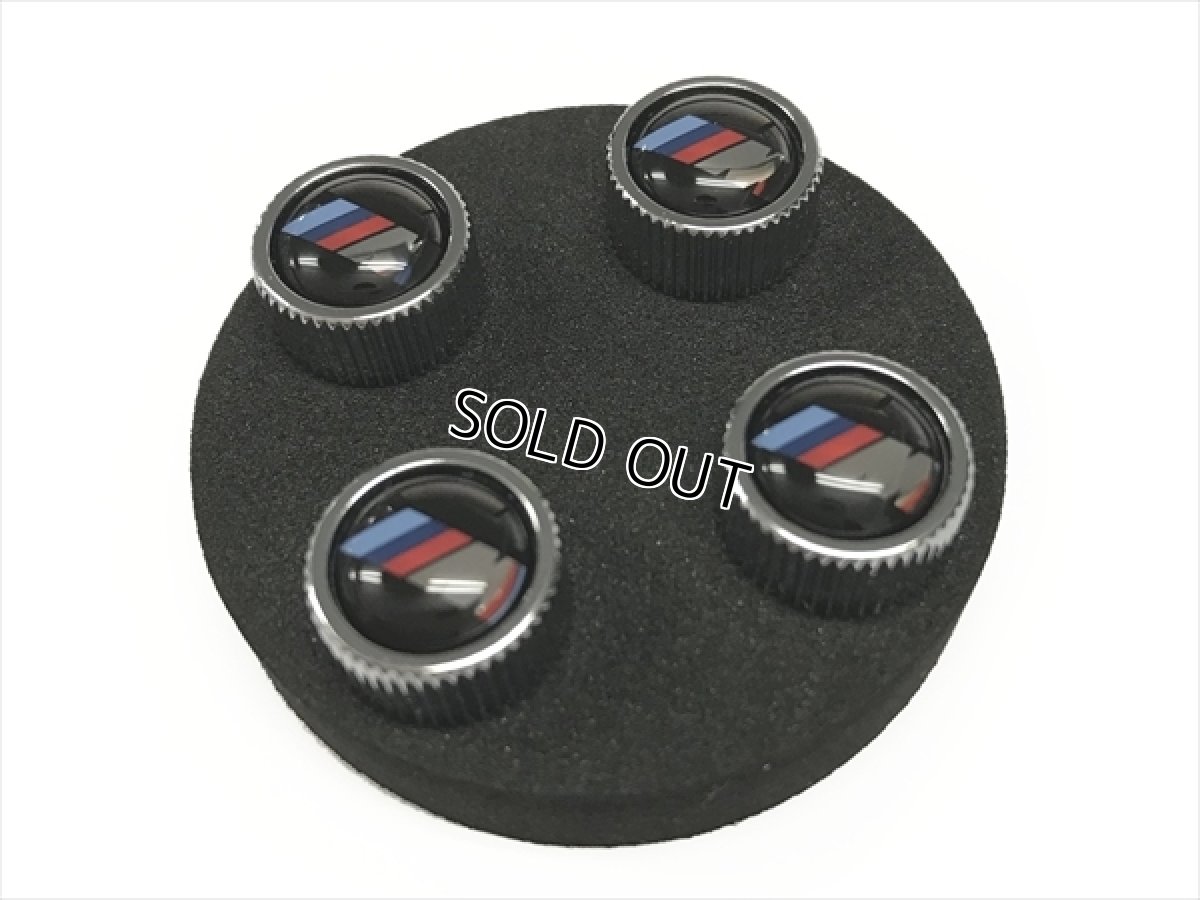 画像3: BMW バルブキャップ "M"ブラック/クロム(BMW VALVE STEM CAPS M) (3)