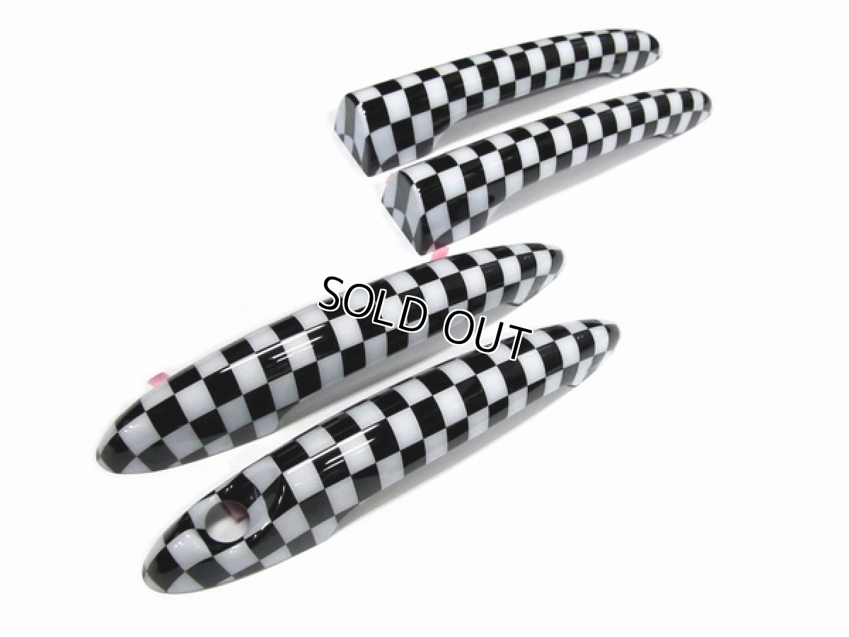 画像2: AutoStyle MINI ドアハンドルカバー for MINI R55 CLUBMAN チェッカー 4pcs  (2)
