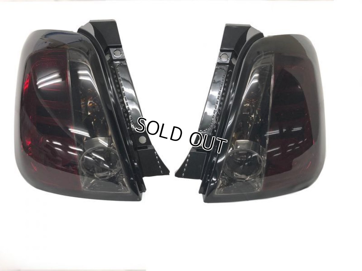 画像2: FIAT500/ABARTH500 LEDテールレンズ スモーク/レッド ブラックフレーム (2)