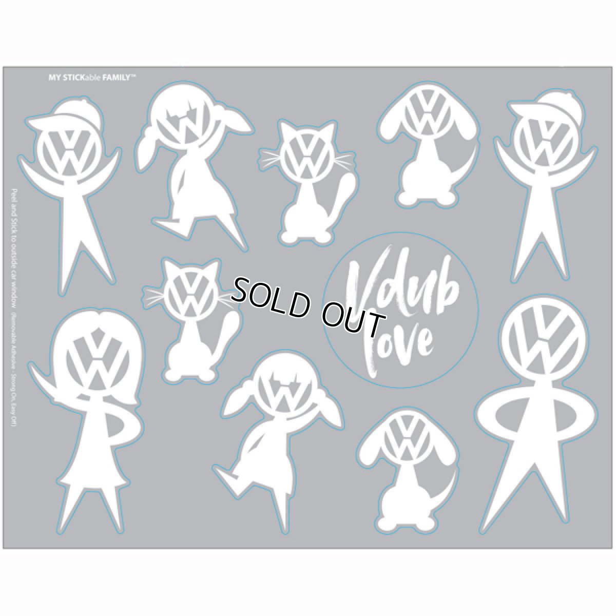 画像1: VW Vdubファミリーデカール (1)