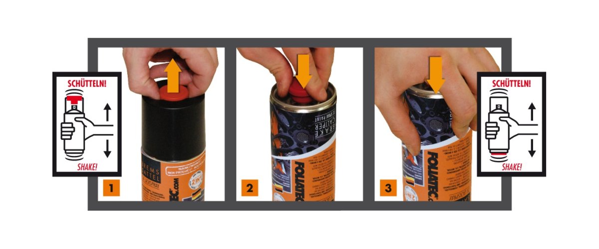 画像7: FOLIATEC 2Cスプレー(旧ブレーキキャリパースプレー) イエロー (7)