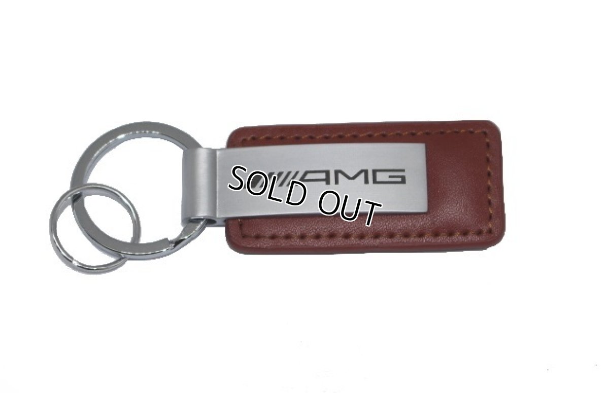 画像2: AMG US純正 レザーキーホルダー KRL for ブラウンレザー (2)