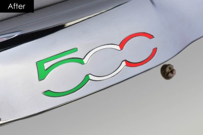 画像2: Rear Garnish 500 emblem Tricolor Decal for FIAT＆ABARTH