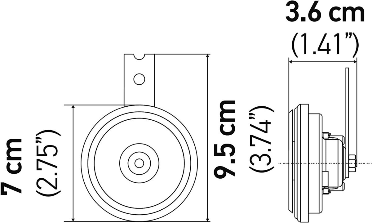 画像2: HELLA モーターサイクル シングルトーンホーン (MOTORCYCLE Singl Tone Horn Set) (2)