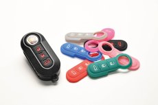 画像1: Colored Key Fob Repair 3-Button Rubber Pad for ABARTH/FIAT (1)