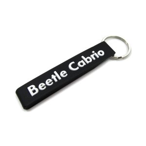 画像: 【OUTLET】VW Black Rubber Keytag "Beetle Cabrio"