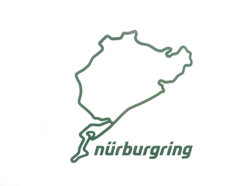 画像1: Nurburgring ステッカー8cm グリーン
