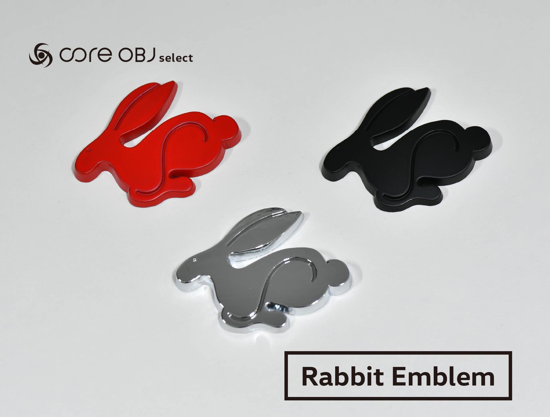 画像2: core OBJ Rabbit Emblem クローム