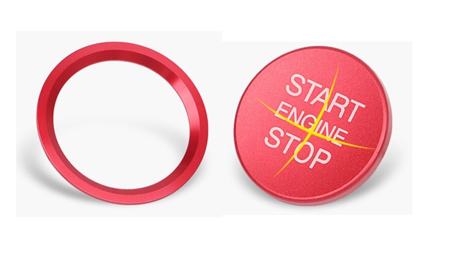 画像2: Autostyle AUDI Start/Stop Button/Ring RED