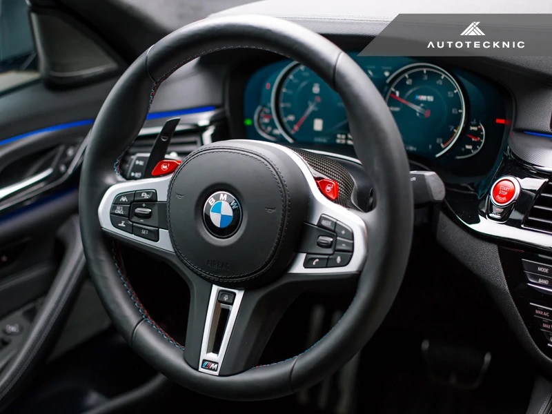 AUTOTECKNIC カーボンステアリングホイールトップカバー for F90(M5